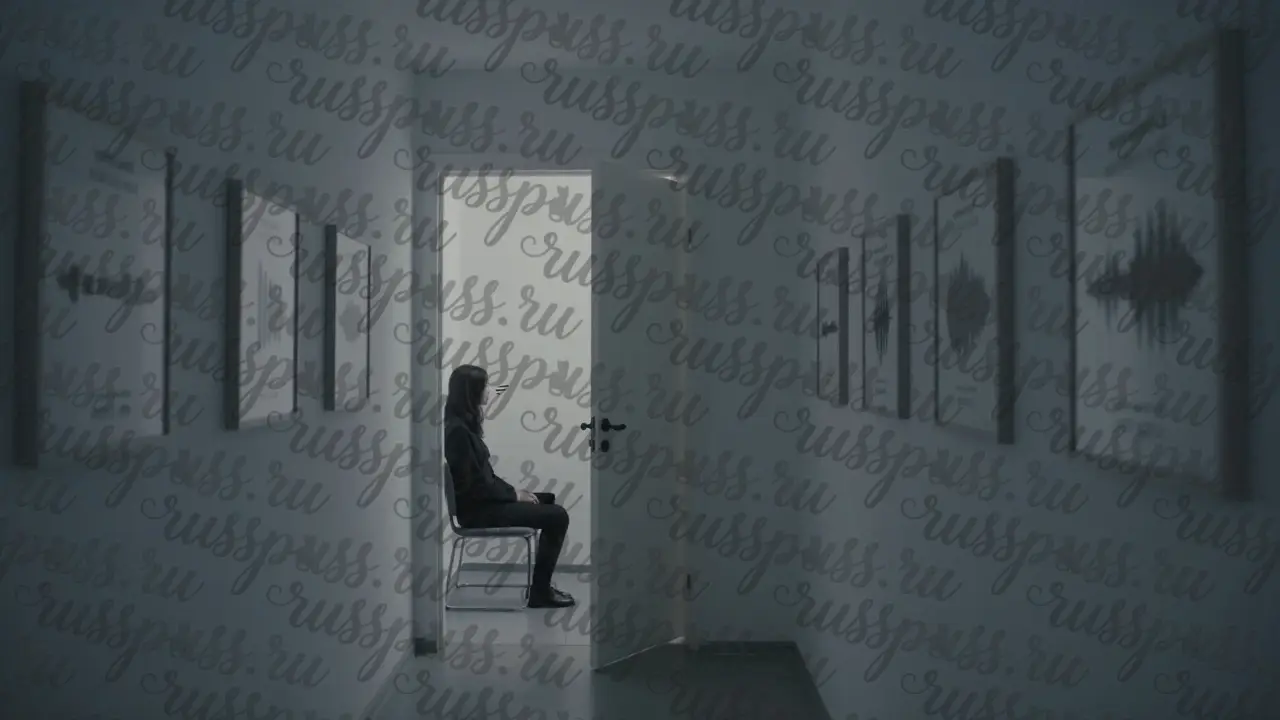 Темный коридор с аудио-надписями на стенах, дверь приоткрыта — там кто-то ждет, чтобы просто быть рядом.